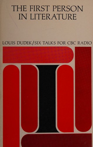 Cover for The first person in literature