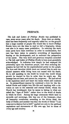 Cover for Phillips Brooks, 1835-1893: Memories of His Life, with Extracts from His Letters and Note-books