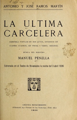 Cover for La u ltima carcelera