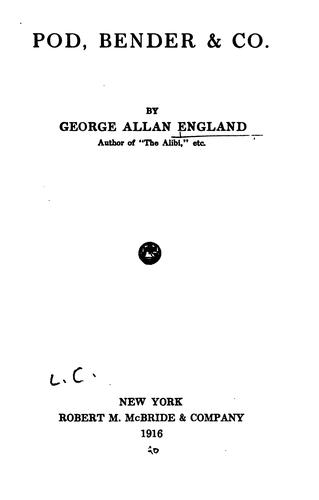 Cover for Pod, Bender & co.