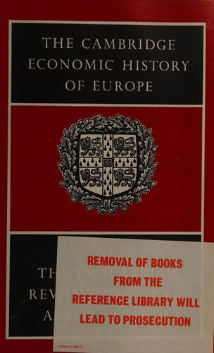 Cover for The Cambridge economic history of Europe