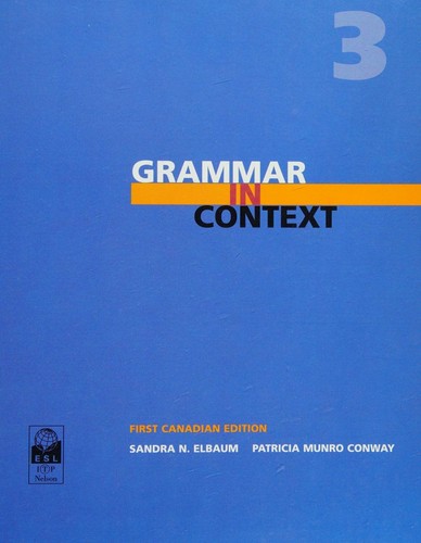 Cover for Grammar in context