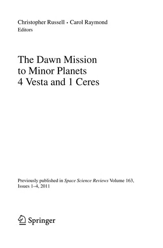 Cover for The Dawn Mission to Minor Planets 4 Vesta and 1 Ceres