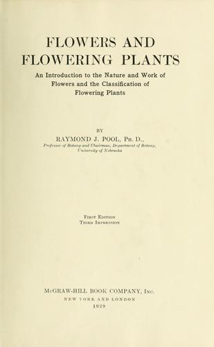 Cover for Flowers and flowering plants