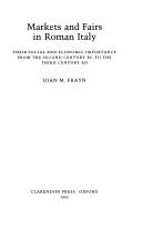 Cover for Markets and fairs in Roman Italy