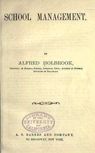 Cover for School management.