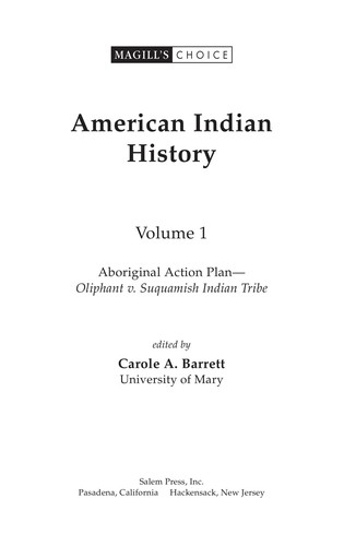 Cover for American Indian History