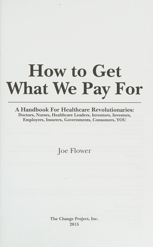 Cover for How to Get What We Pay For