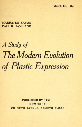 Cover for A study of the modern evolution of plastic expression.