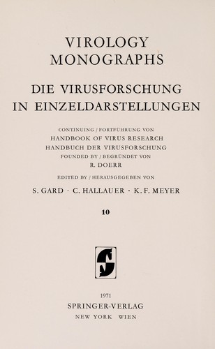 Cover for Lymphocytic choriomeningitis virus.