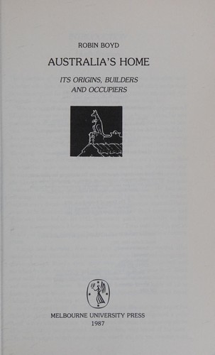 Cover for Australia's home