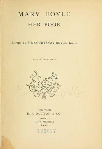 Cover for Mary Boyle, her book