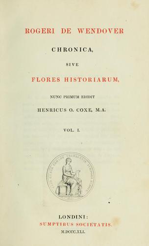 Cover for Rogeri de Wendover Chronica