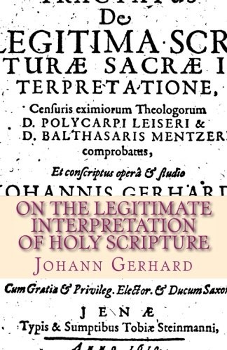 Cover for On the Legitimate Interpretation of Holy Scripture