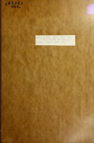 Cover for [Petition of Hilliard, Gray and Co. and 693 others remonstrating against an international copyright law, June 4, 1842]