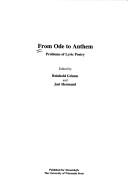 Cover for From Ode to Anthem