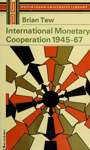 Cover for International monetary cooperation, 1945-67