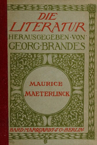 Cover for Maurice Maeterlinck