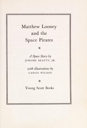 Cover for Matthew Looney and the space pirates