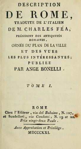 Cover for Description de Rome