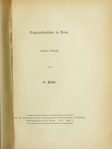 Cover for Papsturkunden in Rom