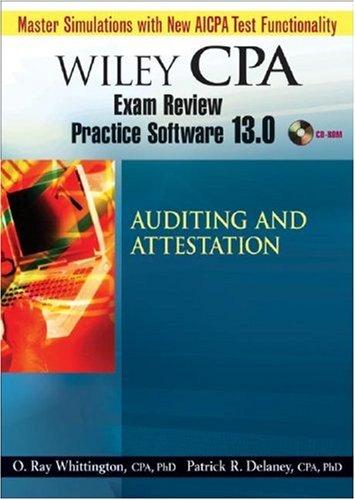 Cover for Wiley CPA Examination Review Practice Software 13.0 Audit