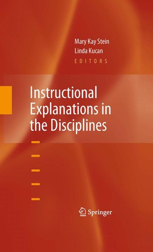 Cover for Instructional explanations in the disciplines