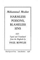 Cover for Harmless poisons, blameless sins