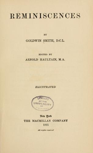 Cover for Reminiscences