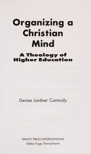 Cover for Organizing a Christian mind