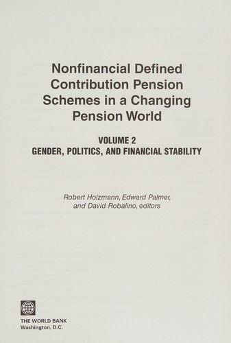Cover for NDC pension schemes in a changing pension world