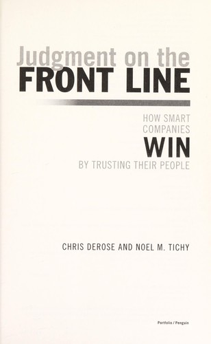 Cover for Judgment on the front line