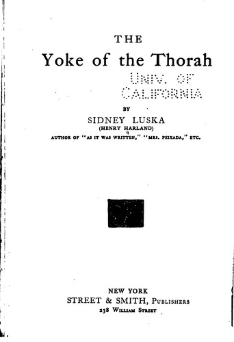 Cover for The Yoke of the Thorah