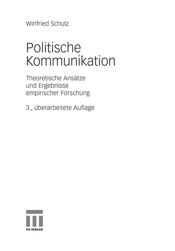 Cover for Politische Kommunikation