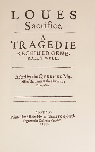 Cover for Loues sacrifice