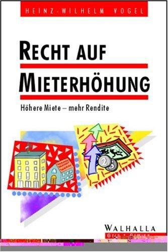 Cover for Recht auf Mieterhöhung.