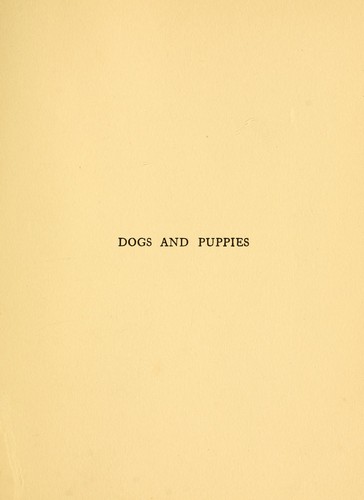 Cover for Dogs and puppies