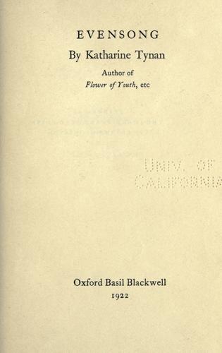Cover for Evensong