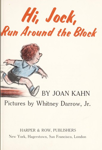 Cover for Hi, Jock, run around the block