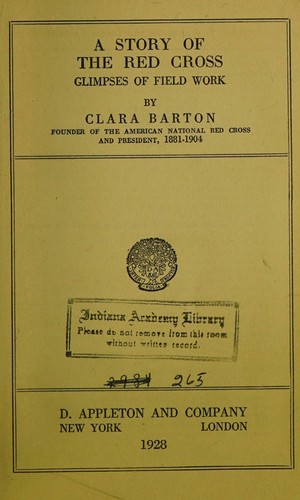 Cover for A story of the Red cross;