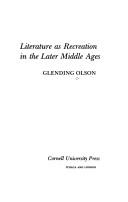 Cover for Literature as recreation in the later Middle Ages