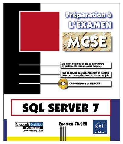 Cover for Préparation à l'examen SQL Server 7 - 70-028, en français, in french