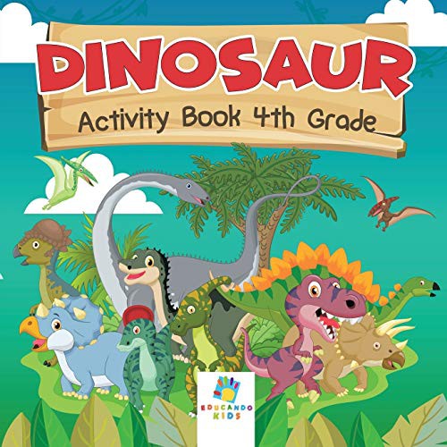 Cover for Dinosaur Activity Book 4th Grade