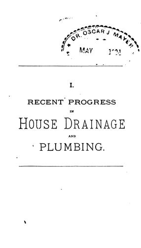 Cover for Notes embodying recent practice in the sanitary drainage of buildings