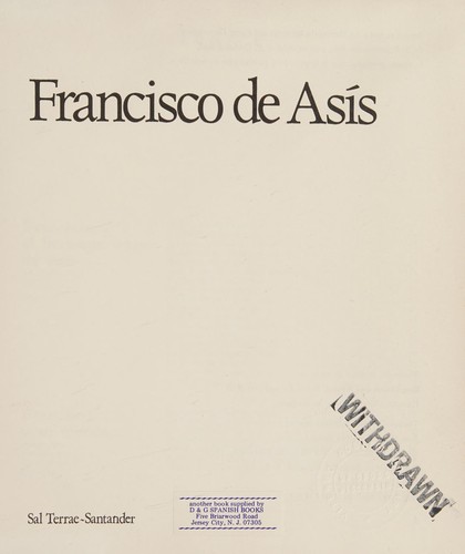 Cover for Francisco de Asis