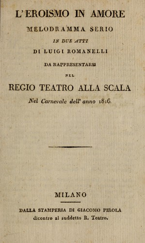 Cover for L'eroismo in amore