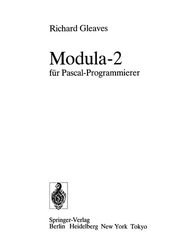 Cover for Modula-2