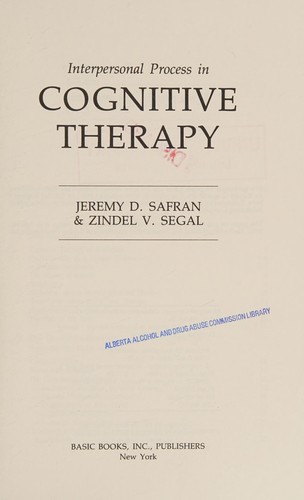 Cover for Interpersonal process in cognitive therapy