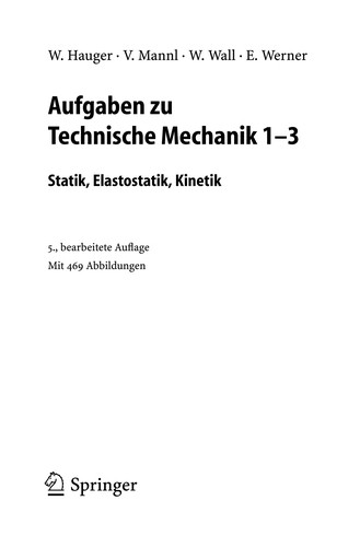 Cover for Aufgaben zu Technische Mechanik 1-3
