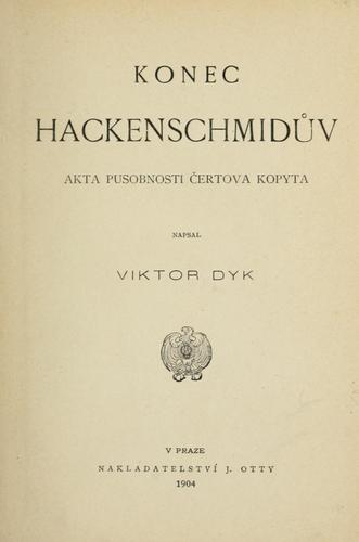 Cover for Konec Hackenschmidv.